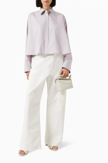 Trapeze Shirt in Cotton Poplin