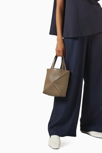 Mini Puzzle Fold Tote Bag in Calfskin