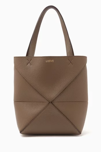 Mini Puzzle Fold Tote Bag in Calfskin