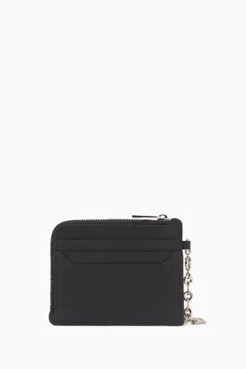 Anagram Square Card Holder in Calfskin