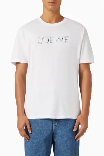 Embroidered-logo T-shirt in Cotton