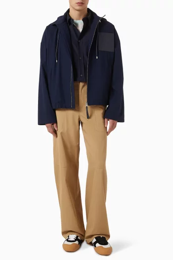 Hooded Jacket in Cotton Twill