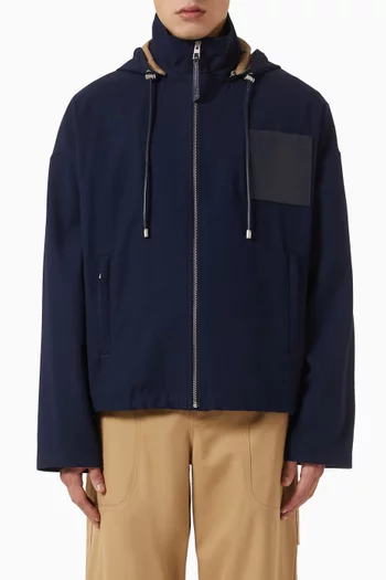 Hooded Jacket in Cotton Twill