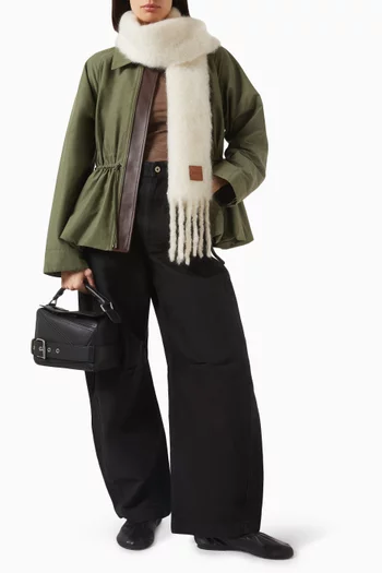 Peplum Jacket in Cotton-blend