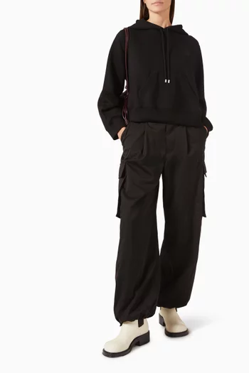 كنزة بغطاء رأس بقصة ترابيز قطن