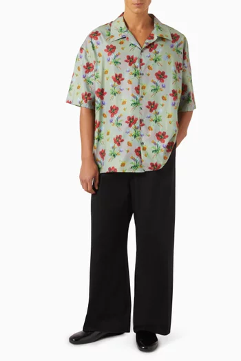 Floral Shirt in Cotton & Silk