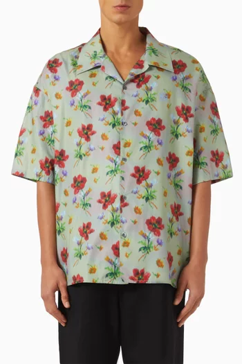 Floral Shirt in Cotton & Silk