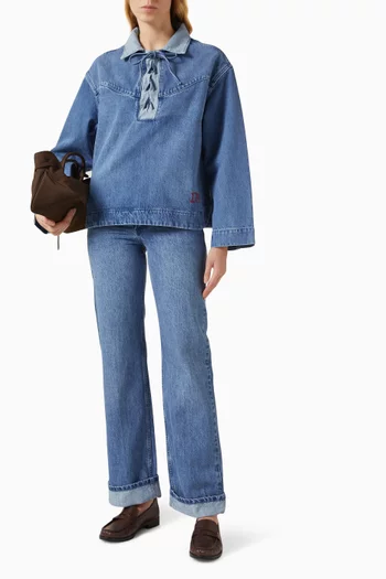 قميص رغبي سكارليت دينم