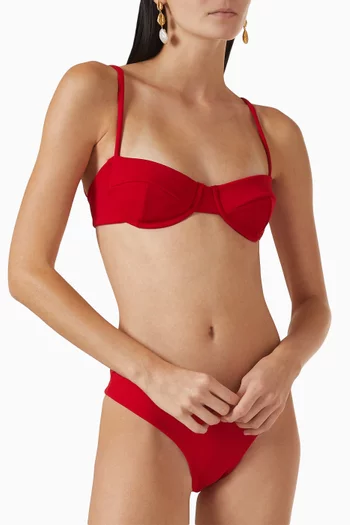 Vintage Bikini Top in Crepe