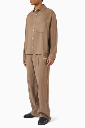MKI Box Dress Shirt in Linen