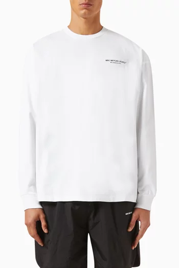 Design Studio Long-sleeved T-shirt in Cotton