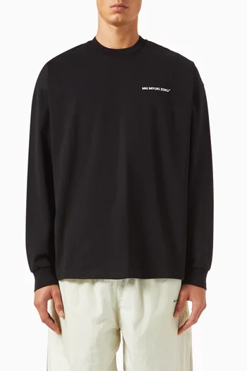 Uniform Long-sleeved T-shirt in Cotton