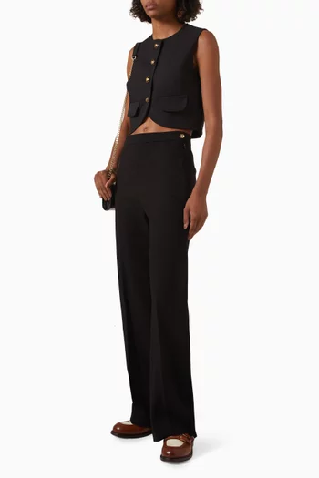 بنطال بقصة ساق مستقيمة