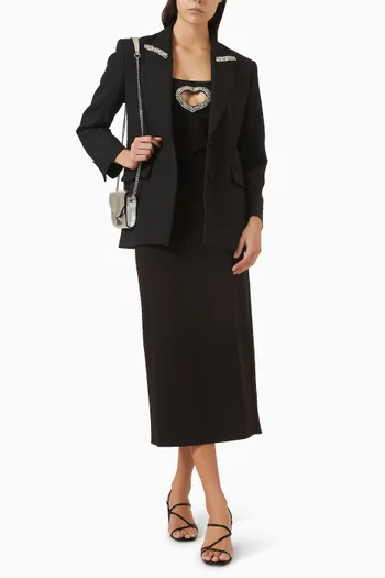 Cosmica Crystal-embellished Tuxedo Jacket