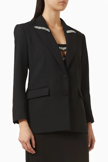 Cosmica Crystal-embellished Tuxedo Jacket