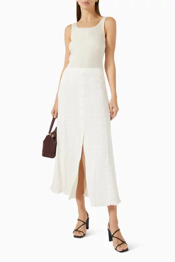 تنورة فينيس متوسطة الطول نسيج بونتيل