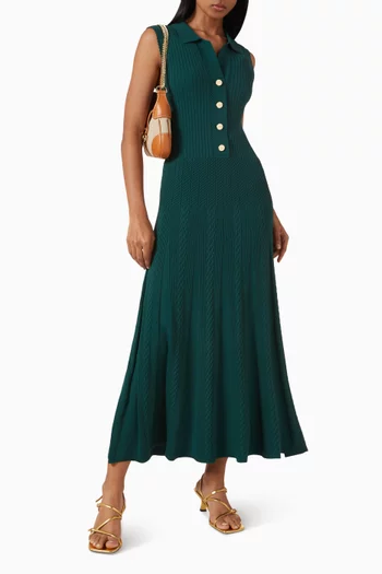 Gwenn Collared Dress in Viscose-knit