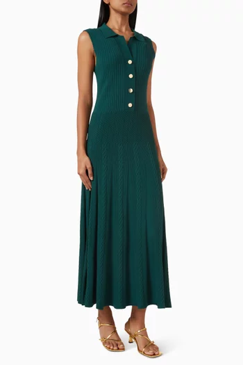 Gwenn Collared Dress in Viscose-knit