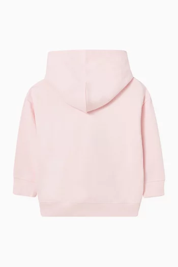 Jewelled Logo Hoodie in Cotton
