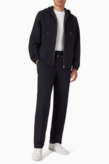 Straight-leg Drawstring Pants in Jersey