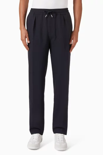 Straight-leg Drawstring Pants in Jersey