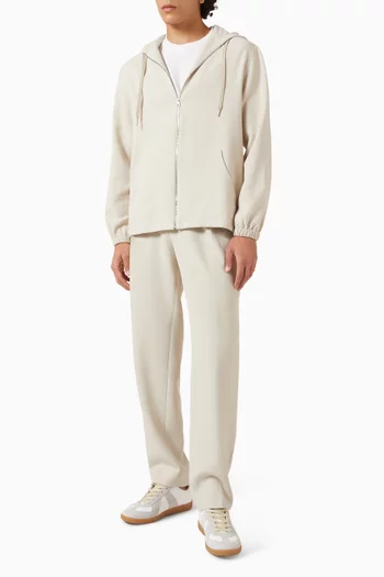 Straight-leg Drawstring Pants in Jersey