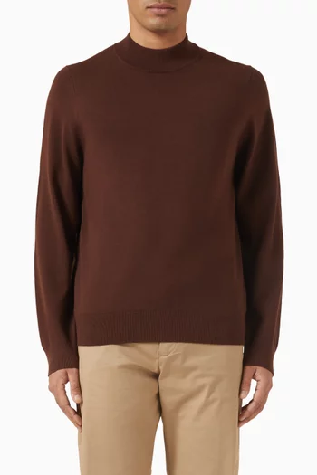 سترة بياقة عالية صوف