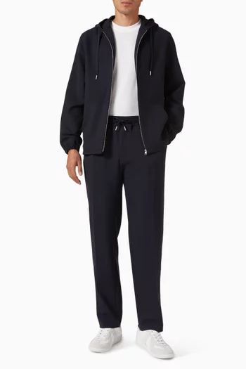 Zip Hoodie in Viscose-blend