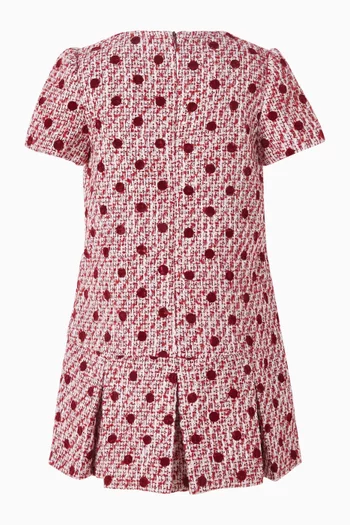 فستان بنقشة منقطة بوكليه