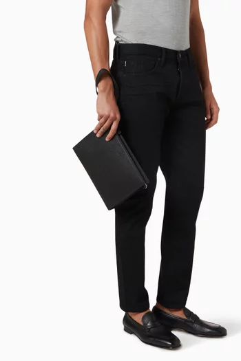 Cadogan Zip Pouch in Leather