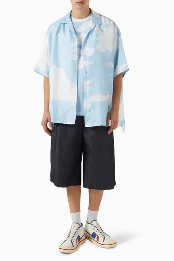 Cloud-printed T-shirt in Cotton