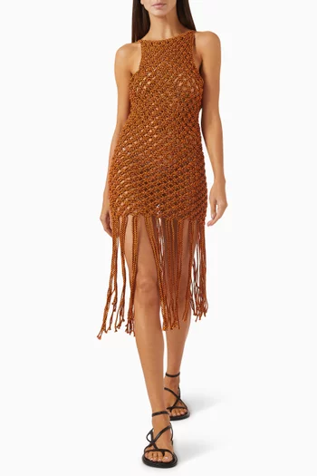 Camila Macramé Dress in Cotton