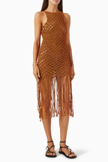 Camila Macramé Dress in Cotton