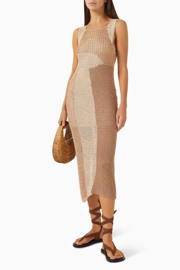 Lala Crochet Midi Dress