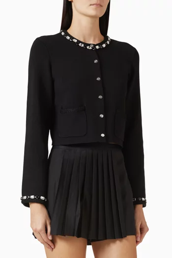 Muxel Crystal-embellished Cardigan in Viscose-knit