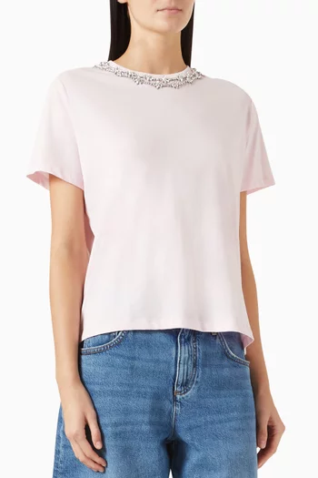 Tulyly Crystal-embellished T-shirt in Cotton