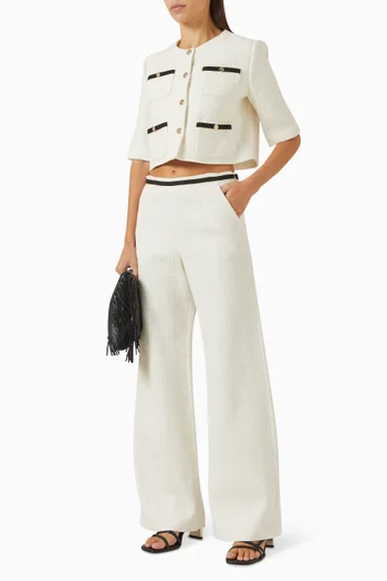 Crop Lurex Jacket in Tweed