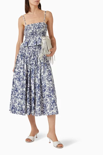 بلوزة لونا بنقشة زهور قطن