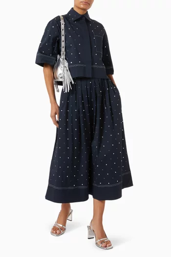 Cistula Crop Shirt in Cotton-blend