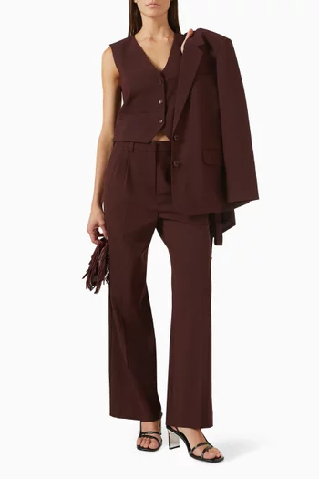 بنطال بدلة مزيج صوف