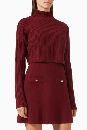 فستان ريتورسا بنمط سترة مزيج صوف