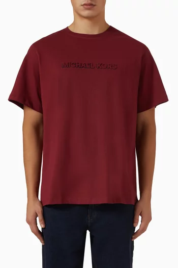 Logo Embossed T-shirt in Cotton