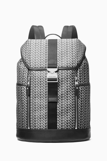 Eli Aviator Backpack in Logo Jacquard