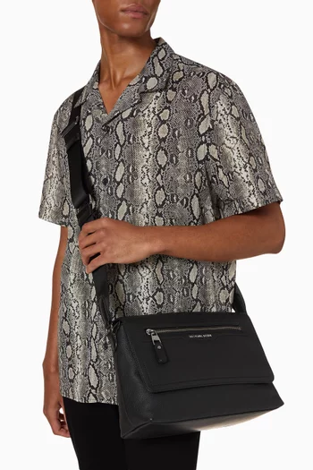 Small Hudson Messenger Bag in Leather