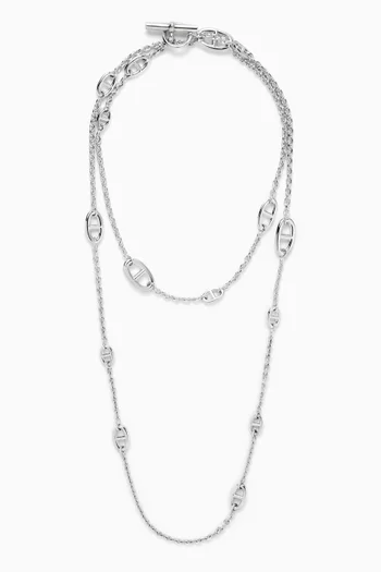 Farandole Necklace in Sterling Silver, 120cm