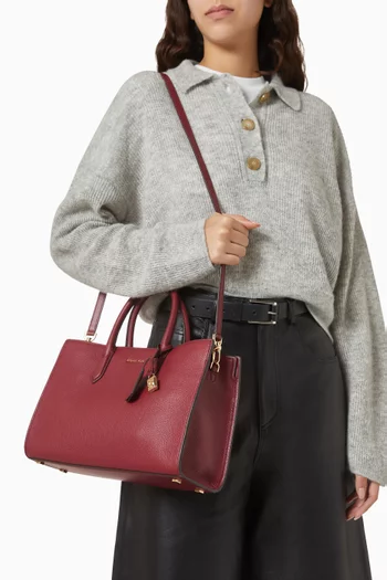 Medium Scarlett Satchel Bag in Leather