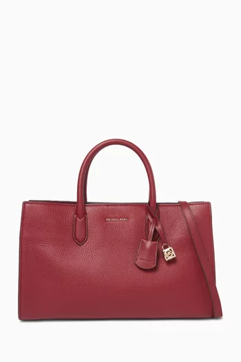 Medium Scarlett Satchel Bag in Leather