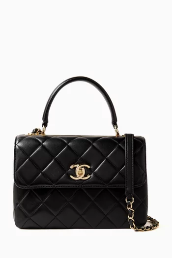 Medium Flap Crossbody Bag in Lambskin