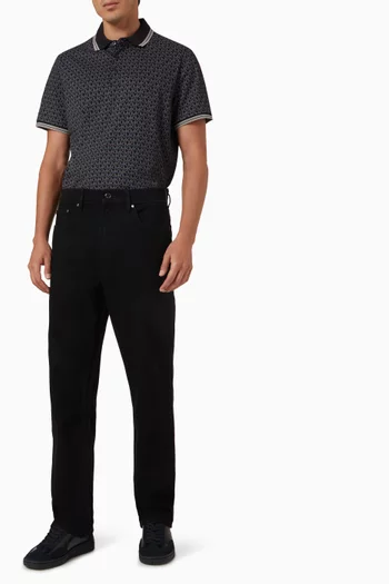 بنطال جينز فين بقصة مستقيمة دينم مطاطي