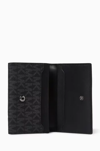 Hudson Folded Card Case in Logo Canvas